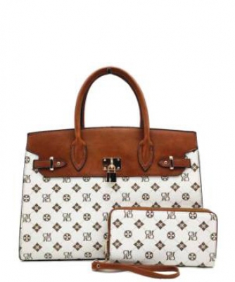 CM Monogram Padlock 2in1 Satchel Bag CM2699 IVORY